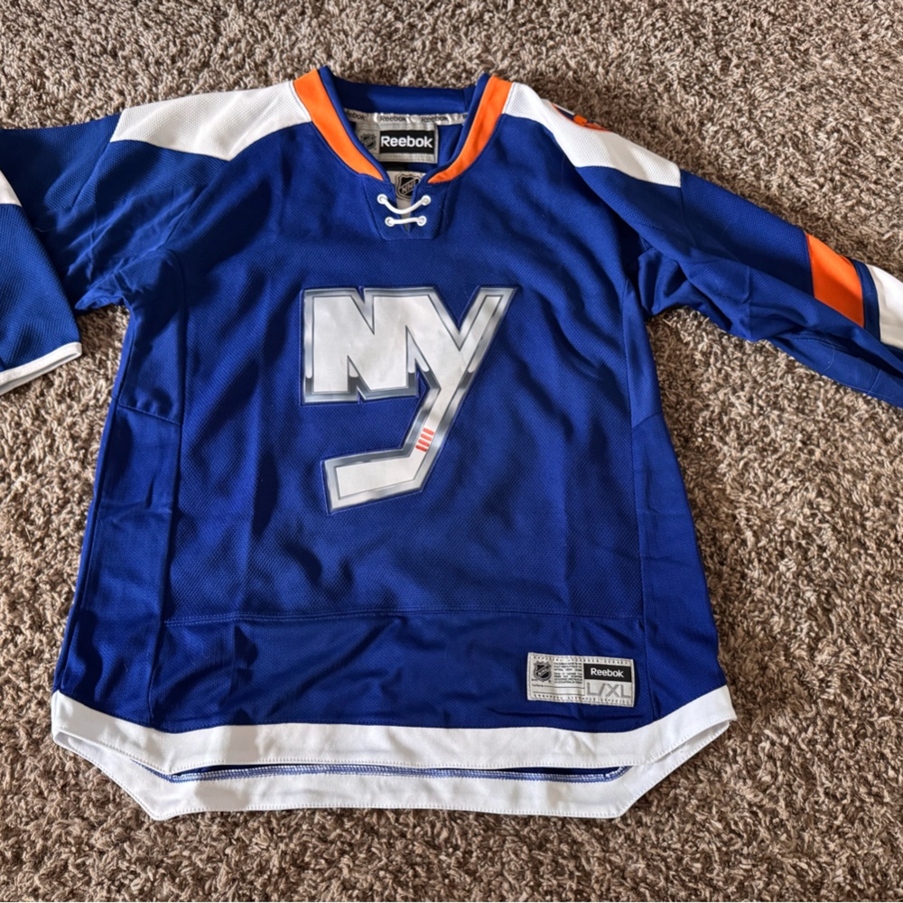New York Islanders Reebok Blue and White Kids Jersey